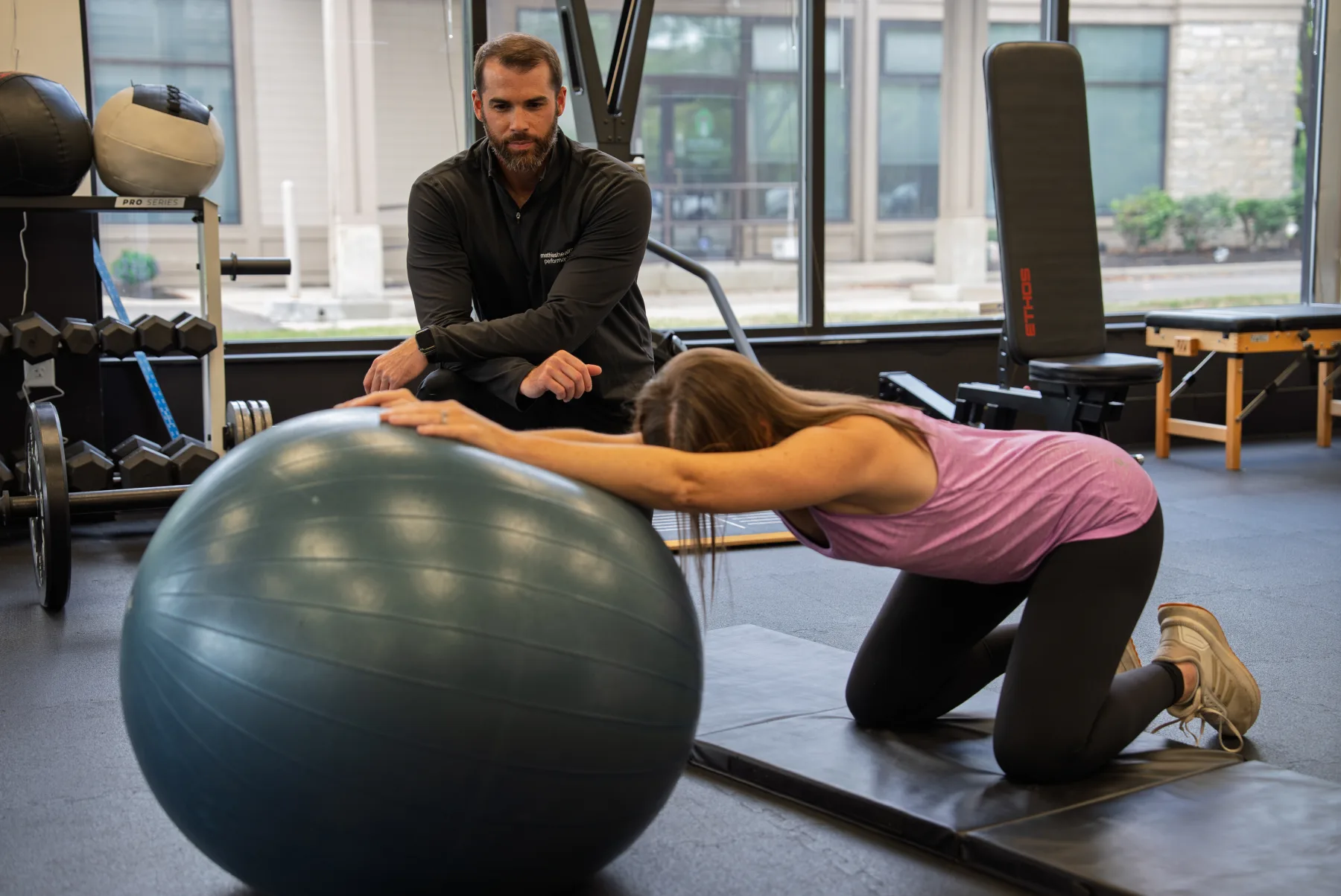 Training equipment in the Mathias gym
